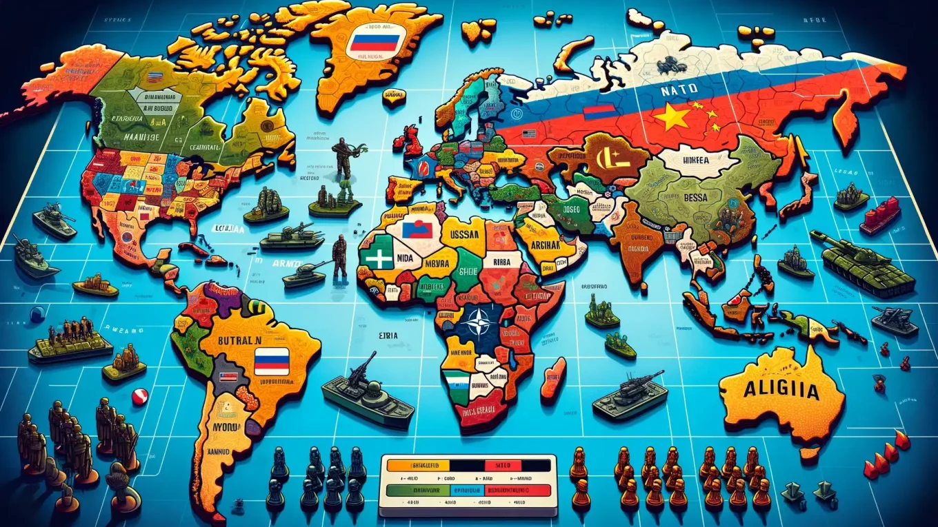 NATO e Russia in Risiko NATO e Russia in Risiko NATO, Risiko, strategie geopolitiche, gioco da tavolo, Cina, Russia, conflitti reali